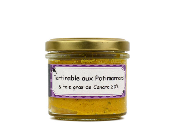 Tartinable aux Potimarrons<br>20% de foie gras - 100 gr