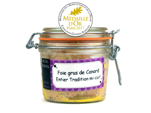 Foie gras de canard entier<br>mi-cuit - 270 gr