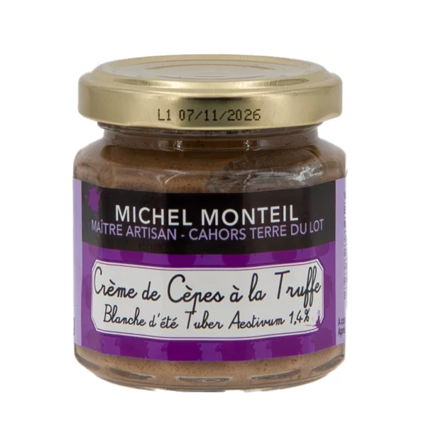 La crème de cèpes à la truffe blanche d'été Tuber Aestivum 1,4%