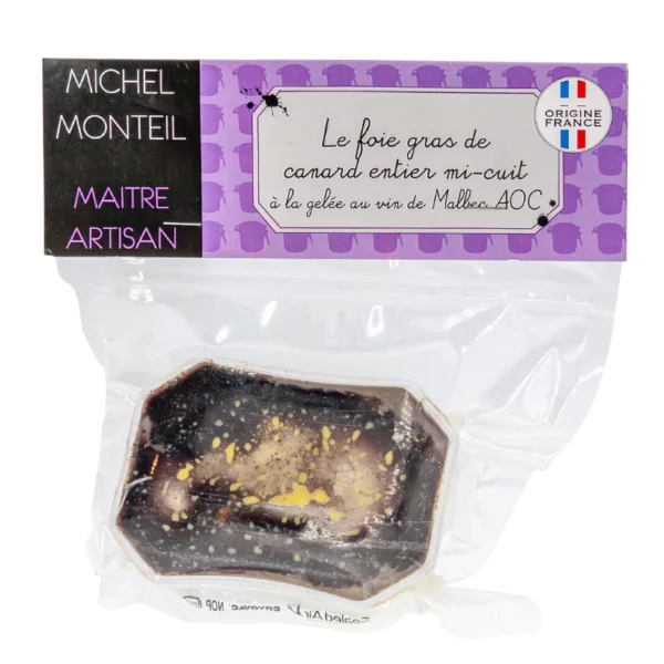 Spécialité de foie gras de canard à la gelée au Vin de Cahors
