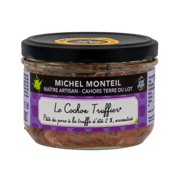 Le cochon truffier Pâté de porc à la truffe d'été 2%, aromatisé